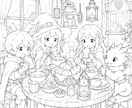 オリジナル塗り絵をオーダーメイドで制作します お子様の知育やプレゼントに！世界に一つの線画イラスト イメージ2