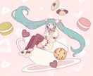 シンプルで可愛いイラストを描きます 女の子を描くことが得意です！サムネイル、グッズなどに！ イメージ1