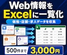 Webサイトの情報をExcelに一覧化します スクレイピングで価格・店舗・求人データを収集 イメージ1