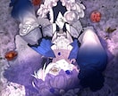 輝くような美しい一枚絵を描きます キラキラとした絵柄の一枚絵を描きます。 イメージ5