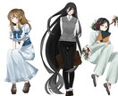 創作、TRPG等の立ち絵イラストを作成します 長髪と黒髪の事が好きです！！！！ イメージ3