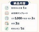 文章・メモを「使える1枚」に整理します 要点と次の行動が見える文書＋AI依頼文を納品 イメージ3