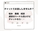 愚痴、悩み、相談、60分間チャットで話し聞きます LINE感覚でオッケー！通話が苦手な方にオススメです！ イメージ1