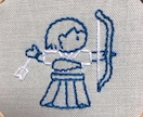 お好きなイラストをご希望の服や布に刺繍します お子さんが書いた絵やオリジナルイラストを刺繍いたします。 イメージ5