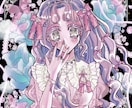 SNS等のアイコン作成致します 少しレトロチックでキラキラなイラストが得意です(☆꒳☆) イメージ4