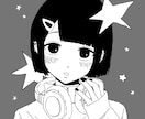 ゆるいモノクロイラスト描きます SNSアイコン・動画用・一枚絵・挿絵など ◎商用OK イメージ3