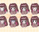 簡易量産デフォルメ表情差分イラスト描きます VTuberさんにオススメ！ショート動画に便利！ イメージ1