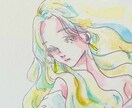 水彩絵の具でふんわり可愛いイラスト描きます 透明水彩ならではの柔らかい雰囲気を演出します！ イメージ7