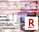 楽天の情報を収集します 追加オプションでツール化も対応可能で最短即日納品です！ イメージ1