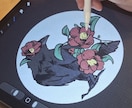 絵本風でダークファンタジーなアイコンを描きます 少し個性的で暗い雰囲気、お任せ下さい。 イメージ2