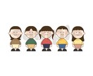シンプルでかわいいイラスト作成します 服装、髪型、表情等の希望に応じます！3回まで修正無料です！ イメージ3