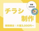 ご希望に合ったチラシを丁寧にヒアリングし制作します ♦︎3000円で高品質な訴求力のあるデザインを提供します♦︎ イメージ1