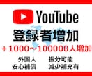 YouTubeチャンネル登録者増加　拡散させます 登録者数10000人まで世界中に増加拡散・動画の宣伝します イメージ1