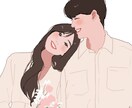 大切な人とのお写真をシンプルなイラストにします 人物最大５人まで、プリクラもOK◎プレゼントにおすすめ！ イメージ1