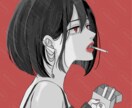 シンプルでエモいバストアップイラストを描きます 良い顔を描くのがモットーです! イメージ1