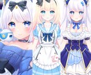 Vtuber用キャラクターイラスト制作します キャラクターデザイン・Live2Dパーツ分けまで! イメージ1