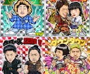 ビックリマン風似顔絵をホロシール化まで制作します 公式実績あり安心クオリティ！短納期相談OK シール制作対応可 イメージ7