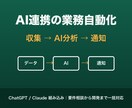 AI連携の業務自動化システムを作ります 収集→AI分析→通知まで一気通貫で自動化します イメージ1