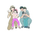 シンプルなイラスト♡思い出の写真をお描きいたします お気に入りの写真をシンプルな線画イラストでお描きします。 イメージ1