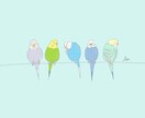 商用可☆鳥さんのおしゃれなイラストを2枚描きます SNSやブログのアイコンやプレゼントなどにどうぞ♪ イメージ5