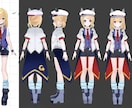 Vtuber向けオリジナル3Dモデル制作を承ります 立ち絵を高品質3Dモデル化！VRM・MMD・VRChat対応 イメージ4