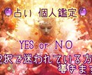2択で迷われている方 YES or NO占います 決断に迷われて後押しが欲しい方、あなたの未来を導きます イメージ1