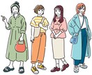 シンプルかわいい人物イラストを描きます やわらかな雰囲気の雑誌風カットです イメージ2