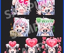 SNSアイコン・Twitchスタンプ等描きます かわいいミニキャラは任せて下さい！ イメージ5