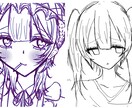SNSでのアイコン等に使えるイラストを描きます 白黒メインのラクガキ(線画)コミッション イメージ3