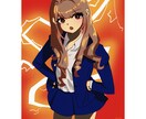 顔のアップ☆SNSで目立つアイコンを描きます 【エフェクト追加もOK】好きなものを詰め込んだSNSアイコン イメージ4