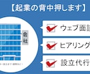 3万円で起業の背中押します 起業相談から設立代行まで承ります イメージ1