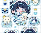 もちもち！シール風／ちびキャラ／ミニキャラ描きます 動画や配信、グッズ映え◎シール紙やネップリにもおすすめ！ イメージ5