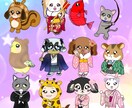 即日、マスコットキャラ。商用利用可イラスト作ります 癒される個性的な動物キャラ、様々な動物柔軟に対応いたします イメージ2
