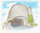 優しい雰囲気の建物外観イラストを描きます 挿絵等の商用利用に！　お店の外観や雰囲気のPRに イメージ1