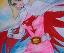 手描き同人イラストを描かせていただきます Å4のケント紙にアクリル絵の具で彩色するイラストです イメージ2