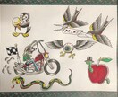 タトゥーデザイン描きます タトゥーデザインのためのフラッシュを描きます。 イメージ6