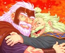 アニメ塗りで、おじさんお爺さんのキャラを作成します 1枚絵や簡易的なアニメの作成を承ります イメージ4