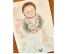 手描き水彩で温かい似顔絵をお描きしいたします プレゼントにも大人気☆2Lサイズ イメージ8