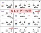 四柱推命からみる運気カレンダーを作成します 生年月日から、あなただけのオリジナルカレンダーを作成！ イメージ2