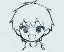 SNS用の似顔絵アイコン描きます 薄墨で描いた様なゆるめなモノクロイラスト イメージ4