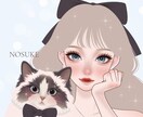 商用OK✨大人可愛い上品なおしゃれイラスト描きます 配信・歌ってみた・サムネイル・アイコン・似顔絵・挿絵など✨ イメージ5