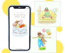 写真×イラスト　スマホ画面やアイコン作成します 誕生日やお祝い事などの記念イラストにも♪ イメージ4