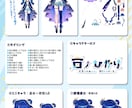 Vtuber全工程セット！デビューまで応援します デザイン・パーツ分け・モデリング・ロゴ・ミニキャラ等全部込! イメージ2