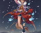背景付きキャラクターイラストを制作致します 幅広く使用出来るキャラクターイラストを作成します。 イメージ1