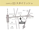 チラシ・名刺に馴染むアクセスマップをデザインします 媒体に合わせた見やすい案内地図を作成します！ イメージ7