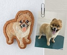 手刺繍オーダーメイド動物ブローチお作りします お写真を思い出メモリアルとして持ち歩けます イメージ1