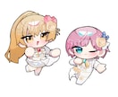 商用可✦個性ぎゅぎゅっと！可愛いミニキャラ描きます チャームポイントにフォーカスし、あなたをちまっと可愛く！ イメージ4