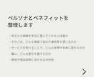 集客・発信の軸、ペルソナとベネフィットを設計します 誰に、どんな変化を届けるかを整理し、発信・商品設計の軸を作る イメージ3