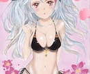 ミクストメディアで萌え系少女を描きます 個人観賞・贈答品用のセクシーで愛らしい少女を描くのが得意です イメージ5