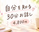 自分を知るため30分お話しします お話し後、あなたの気持ちを要約しお渡しいたします イメージ1